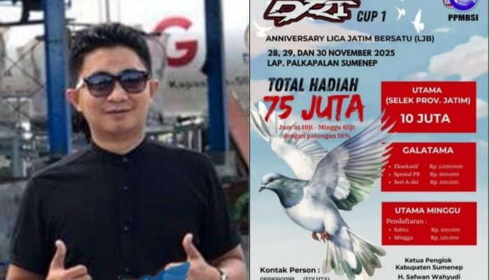 Anniversary Liga Jatim Bersatu, DRT CUP 1 Siap Guncang Lapangan Palkapalan Sumenep dengan Lomba Merpati Tinggi
