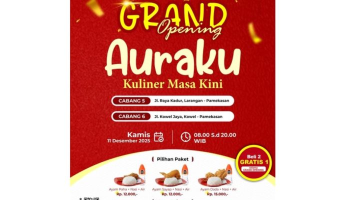 Besok! Grand Opening Dua Cabang Baru Auraku ke-5 dan ke-6 di Pamekasan dengan Promo Hemat