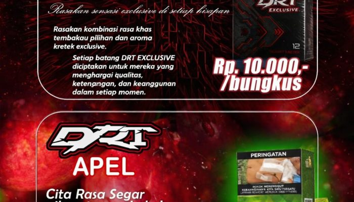 Nikmati Cita Rasa Kretek Madura, DRT Perkenalkan Varian Exclusive dan Apel dengan Harga Terjangkau