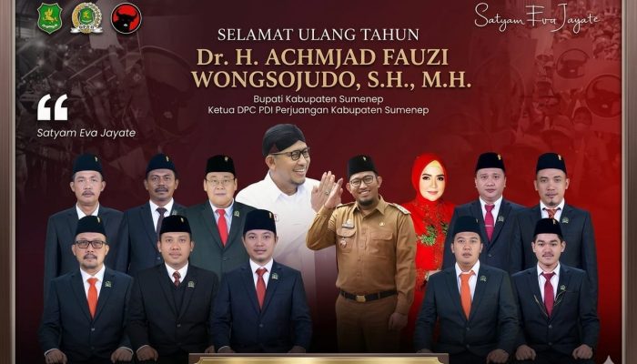 Doa dan Apresiasi untuk Bupati Achmad Fauzi Wongsojudo di Usia ke-47 dari Fraksi PDI Perjuangan DPRD Sumenep