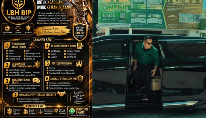 Usai Menyita Perhatian Publik Lewat Sederet Aksi Sosial Besar, Founder BIP Ali Zainal Abidin Kini Hadirkan LBH Gratis untuk Masyarakat