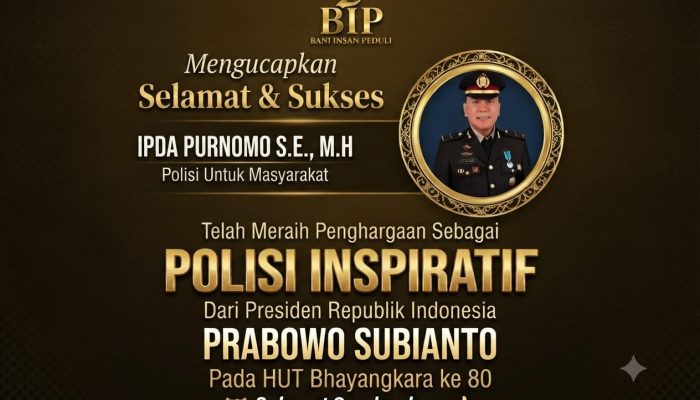 Founder BIP H Ali Zainal Abidin Apresiasi Penghargaan Presiden untuk Ipda Purnomo: Sosok yang Mengabdi dengan Hati