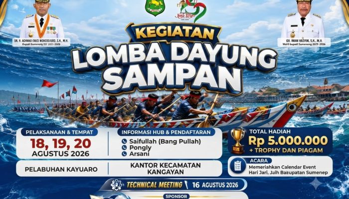 Selama Tiga Hari, Lomba Dayung Sampan Warnai Hari Jadi Sumenep, Bupati Dorong Pelestarian Tradisi Bahari